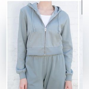 Brandy Melville Crystal Hoodie Teal